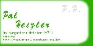 pal heizler business card